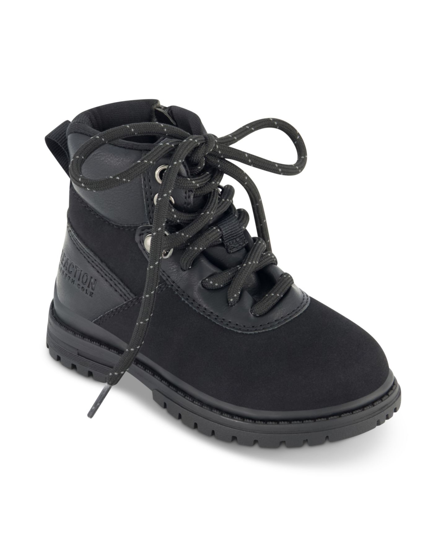 Ботинки Kenneth Cole New York Isaac Gabriel Lace Up Boots для мальчиков-малышей, цвет: Чёрный — фото 1