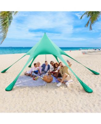 20 x 20 Feet Beach Canopy Tent with UPF50+ Sun Protection and Shovel