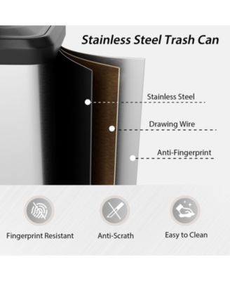 13.2 Gallon Step Trash Can with Soft Close Lid and Deodorizer Compartment