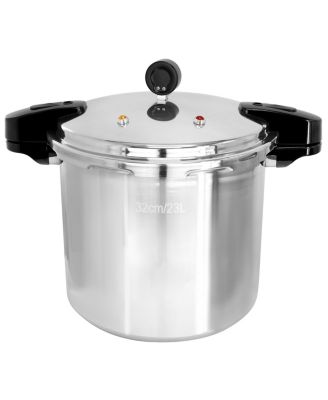 24 Quart Large Capacity Aluminum Stovetop Pressure Cooker for Induction and Gas Stove-Tops
