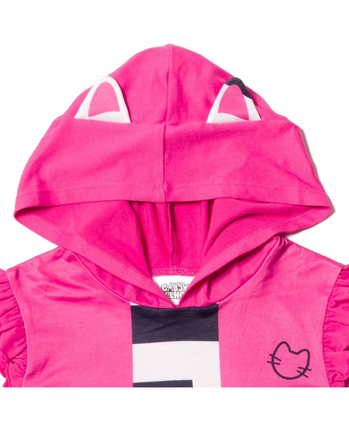 Детский комплект Gabby's Dollhouse Pandy Paws Girls' Cosplay 2-Piece Hooded Tank and Shorts Set, цвет: Розовый — фото 2