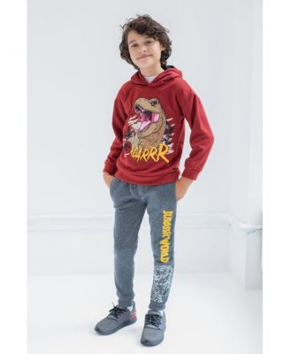 Toddler Boys Jurassic World Jurassic World Dinosaur T-Rex Fleece Pullover Hoodie and Pants Outfit Set