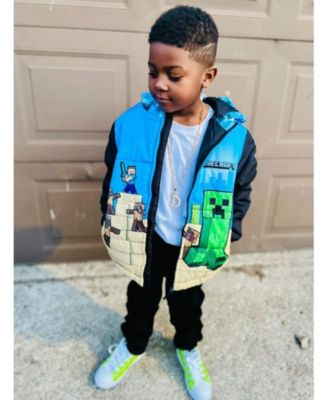 Boys Zip Up Winter Coat Puffer Jacket