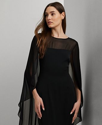 black dresses for women macys Floral-Beaded Long Formal Dress with Strappy Back