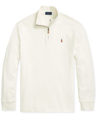 Men's Estate-Rib Cotton Quarter-Zip Pullover