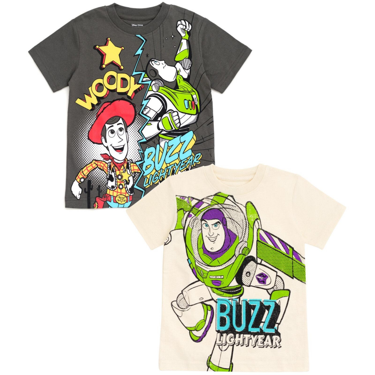 Disney Boys Mickey Mouse Toy Story Winnie the Pooh Cars Lion Guard Moana Luca Firebuds 2 Pack T-Shirts Infant to Big Kid