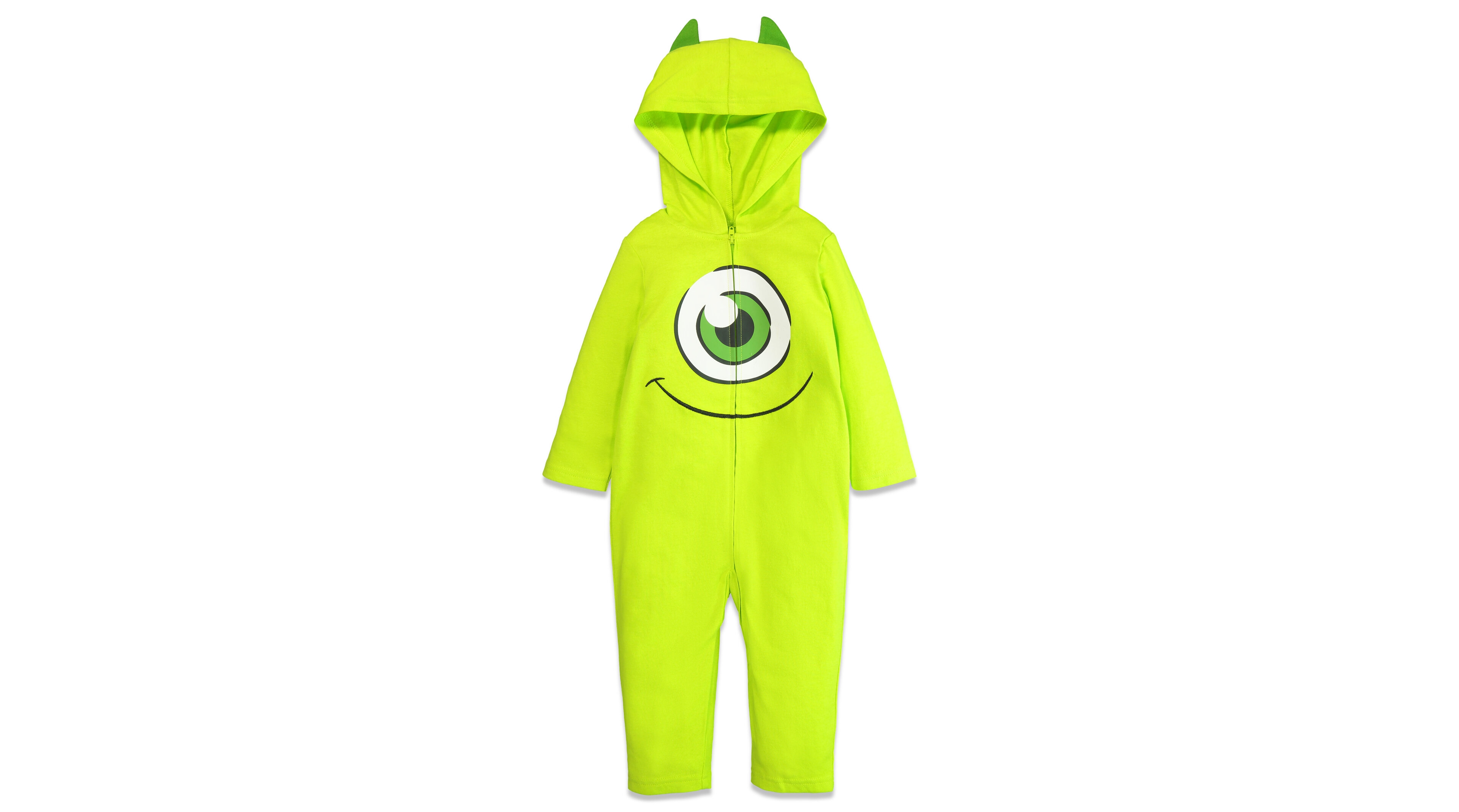 Monsters Inc. Toddler Boys Pixar Mike Wazowski Zip Up Cosplay Coverall