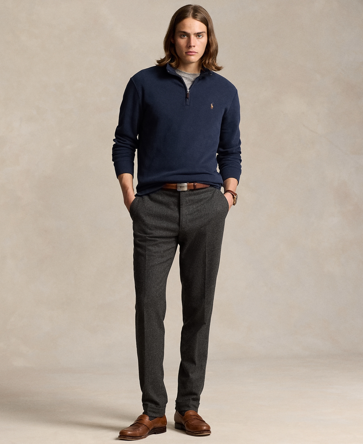 Polo Ralph Lauren Men's Estate-Rib Cotton Quarter-Zip Pullover