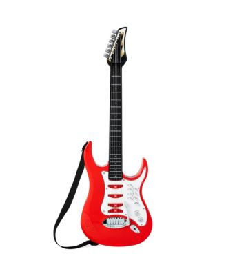 Kids Electric Musical Guitar Toy Play Set w/ 6 Demo Songs, Whammy Bar, Microphone, Amp, AUX