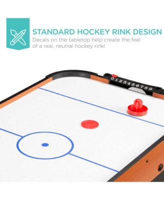 40in Air Hockey Arcade Table w/ 100V Motor, Electric Fan, 2 Strikers, 2 Pucks