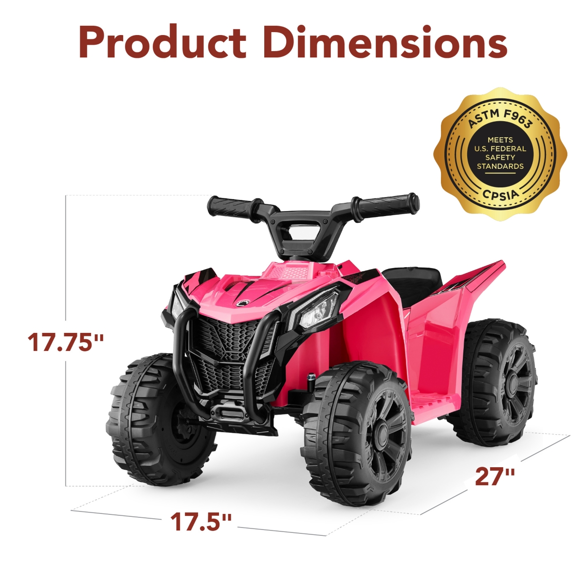 Best Choice Products 6V Kids Ride-On 4-Wheeler Quad Atv Car w/ 1.8mph Max Speed, Treaded Tires