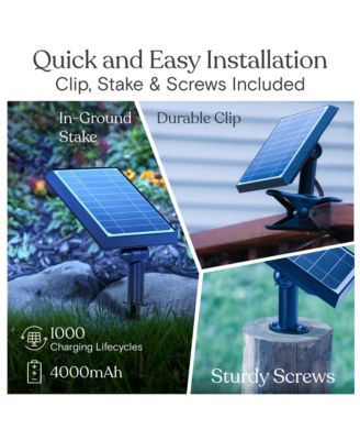 Ambience Pro 27 ft Outdoor Solar LED String Lights with Spiral Bulbs