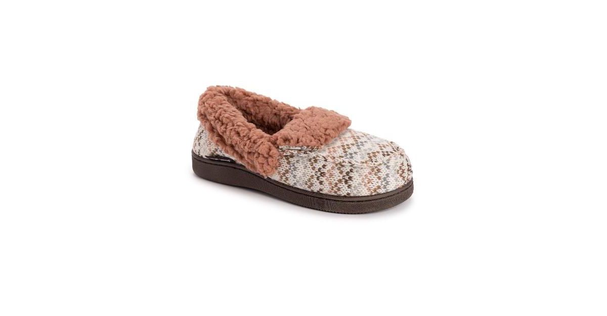 Women's Anais Moccasin Slippers - Ivory/rosey pop