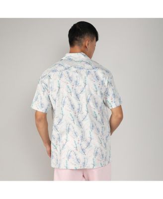 Men's Ivory White & Icy Blue Flora Tint Shirt