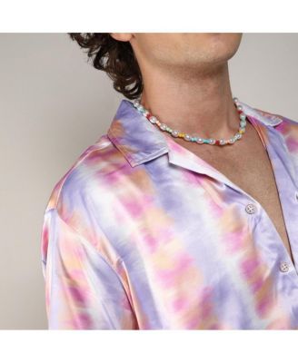 Men's Lavender & Pale Orange Relaxed Ombre Shirt