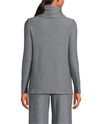 Women's Cable Ottoman Relaxed Long Sleeve Cowl Neck Top