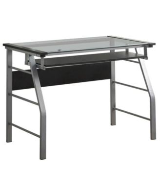 Metal and Glass Top Home Office Computer Desk/Table
