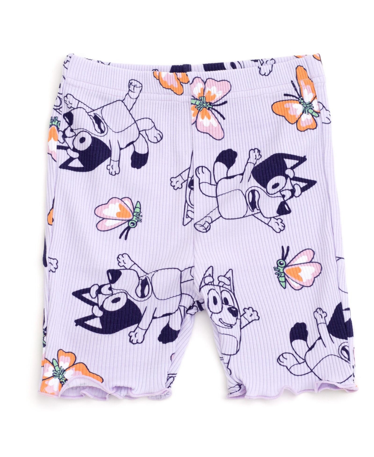 Bluey Toddler Girls Ribbed T-Shirt and Shorts Outfit Set