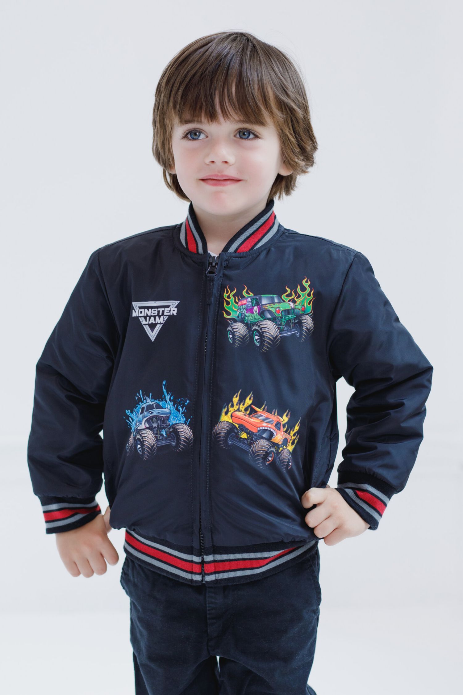 Toddler Boys Zip Up Varsity Bomber Jacket