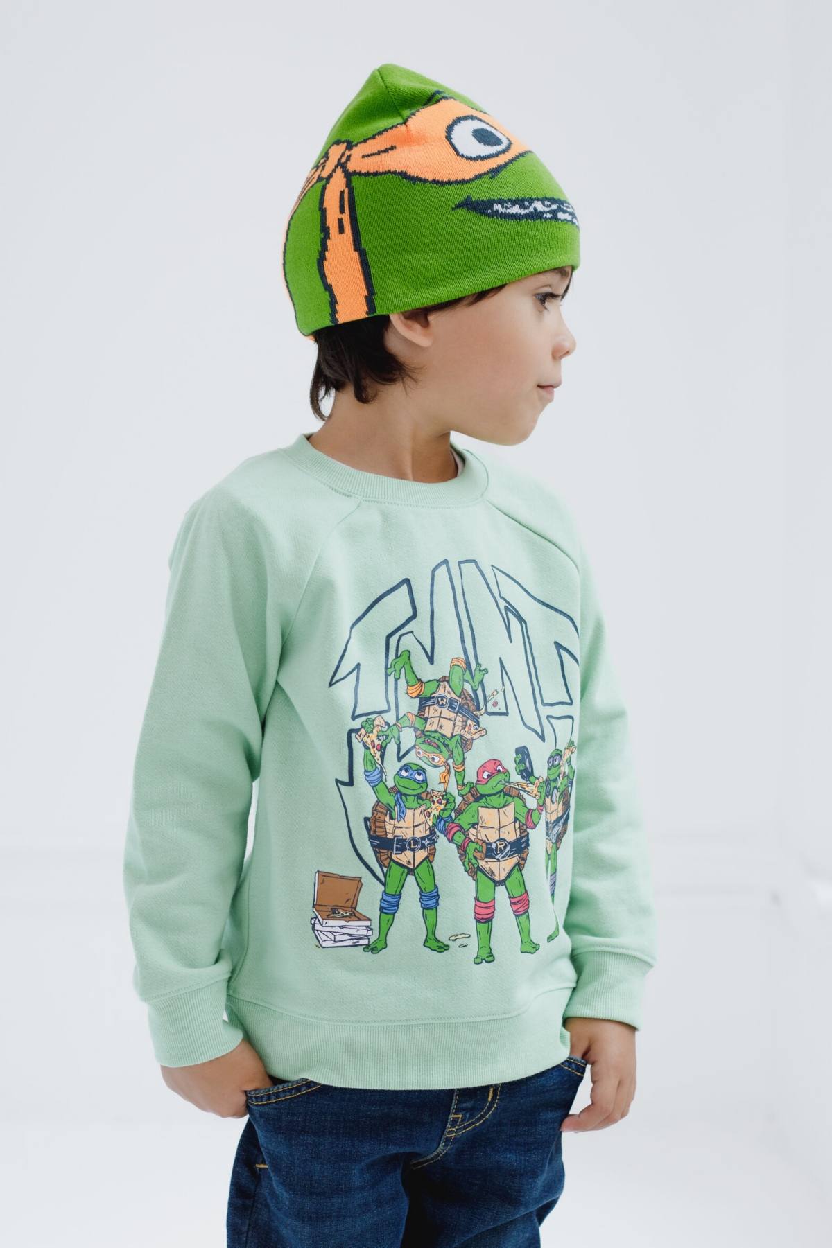 Teenage Mutant Ninja Turtles Boys Fleece Sweatshirt and Hat