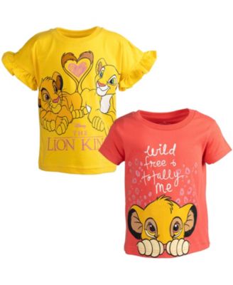 Toddler Girls Lion King Cars Super Kitties Winnie the Pooh Minnie Mouse 2 Pack T-Shirts to (12 Months - 14-16)