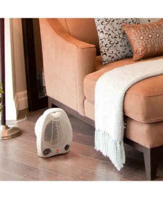 1500W Portable 2 Settings White Office Fan Heater with Adjustable Thermostat