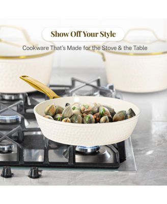 Pro Hammered Collection 10-Piece Ceramic Coating Nonstick Cookware Set