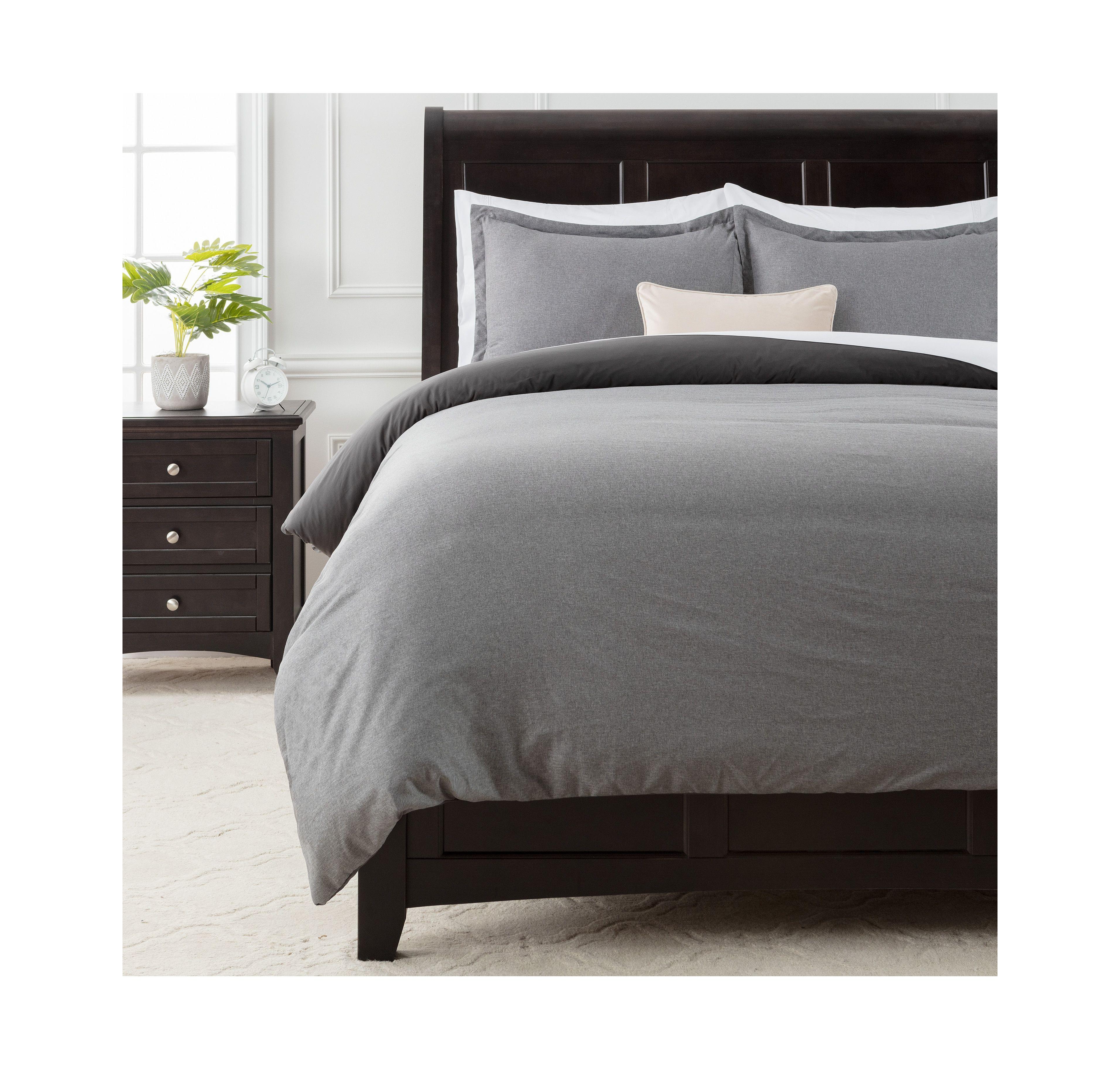Chanasya Premium Faux Linen Bedding Duvet Cover 3-Piece Soft Luxury Set