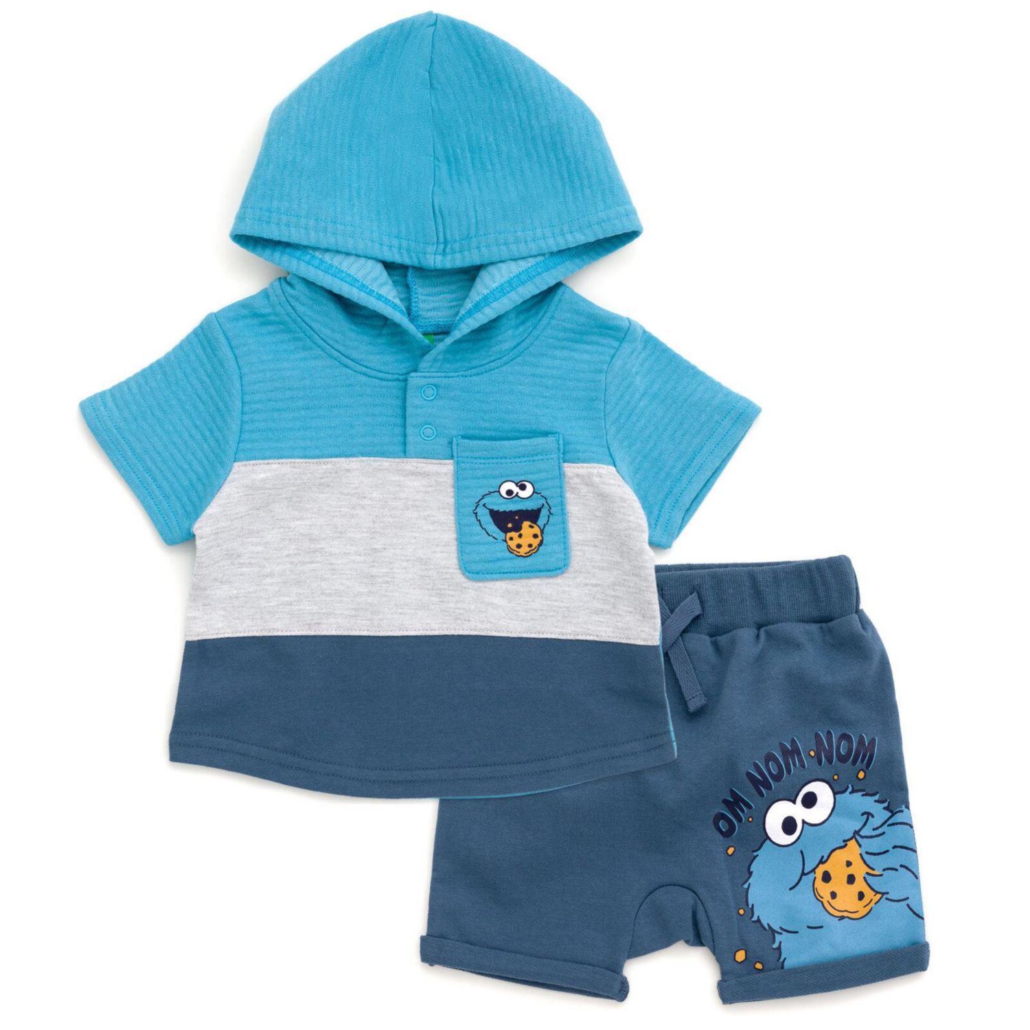 Toddler Boys 2-Piece Hooded Tee and Shorts Set