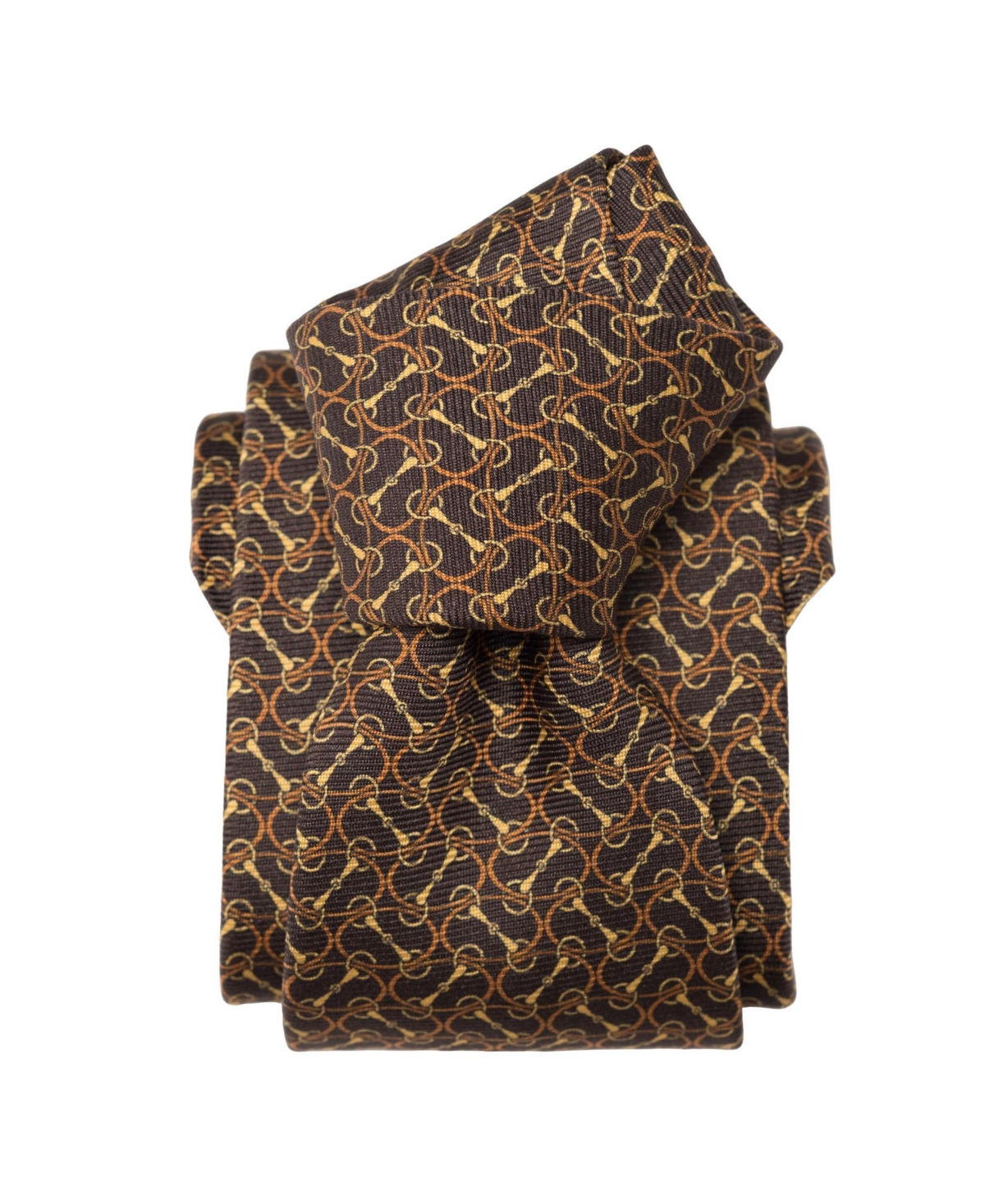 Palio - Printed Silk Tie for Men - Burgundy