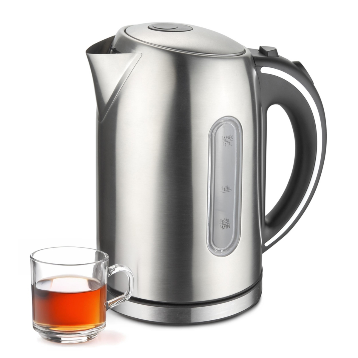 MegaChef 1.7 Quart Stainless Steel Electric Tea Kettle