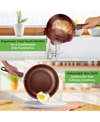 20-Piece Professional Cookware and Bakeware Set with Nonstick Pots and Pans, Cool-Touch Handles, Induction Safe