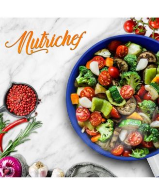 10'' Medium Fry Pan with Lid - Non-stick Pan with Silicone Handle, Ceramic Coating Inside