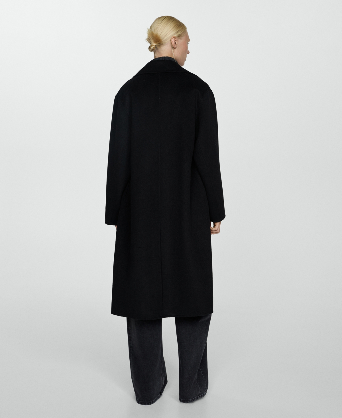 Mango Women's Handmade Oversized Wool Coat