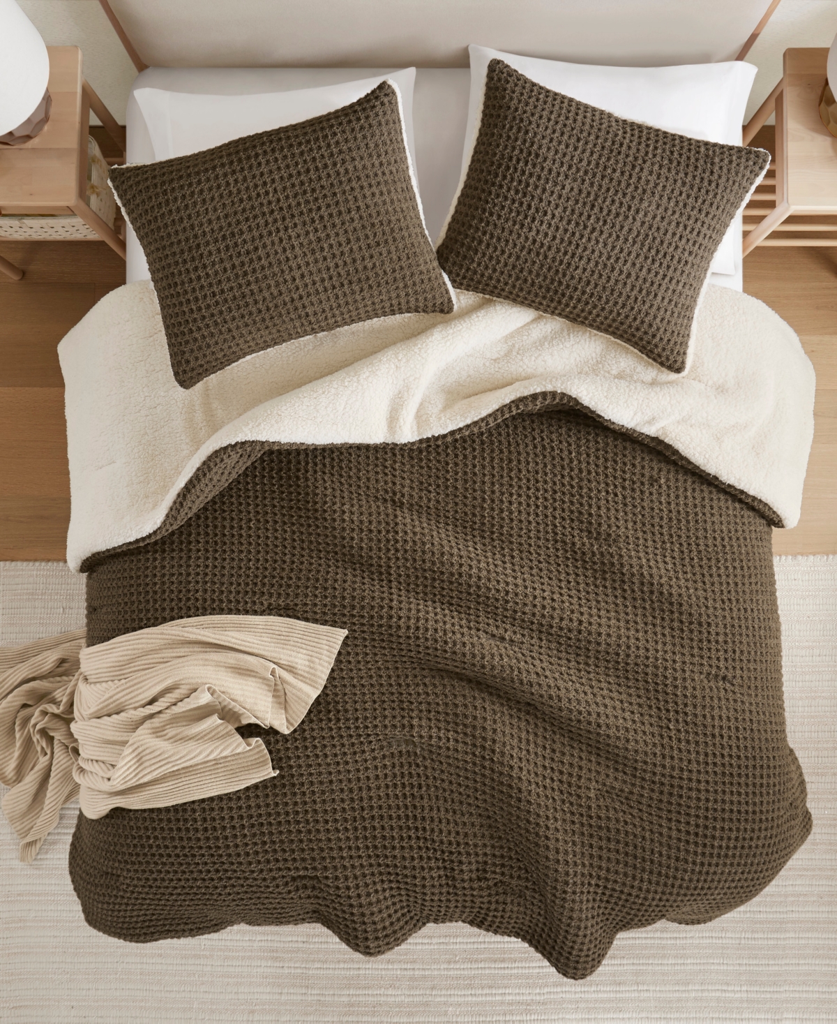 Madison Park Riordan Waffle Knit Chenille -Pc. Comforter Set