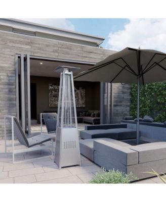 42000 BTU Outdoor Black Pyramid Patio Heater with Cover