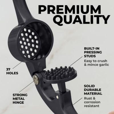 Premium Garlic Press Durable Easy Squeeze Garlic Mincer Tool