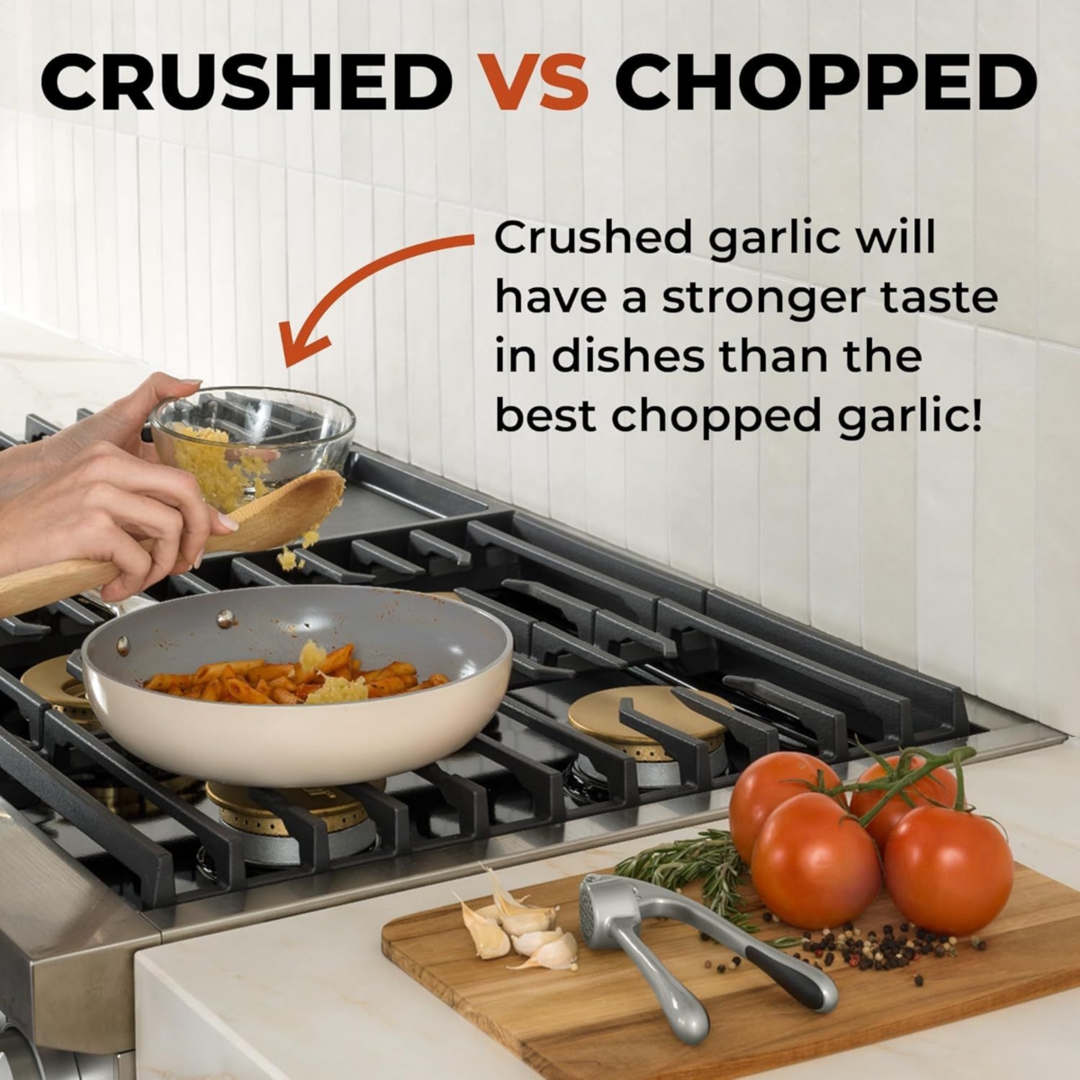 Zulay Kitchen Premium Garlic Press - Durable Garlic Masher with Soft, Easy to Squeeze Handle