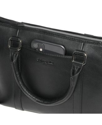 Leather Crossbody Bag with Top Handles