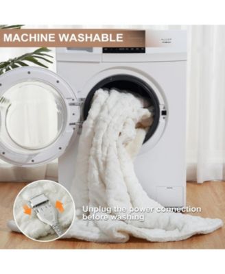 King Size Tufted Sherpa Electric Heated Blanket with Dual Control, 100" x 90"