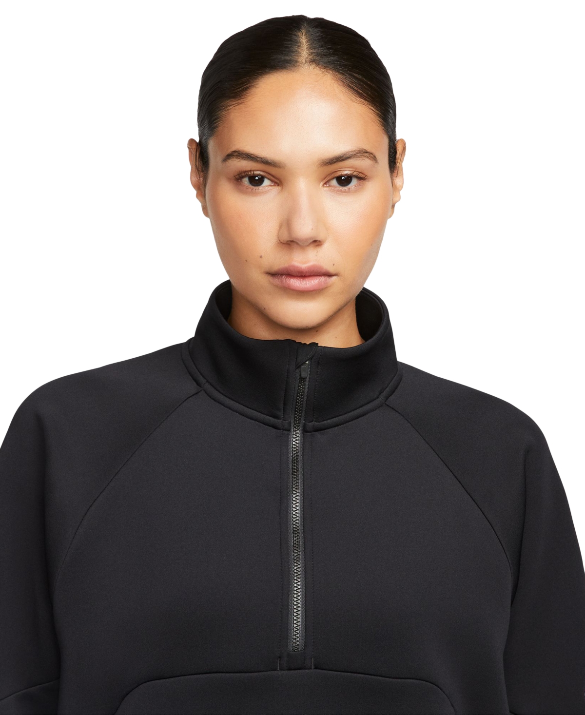 Shop Nike Women's Dri-fit Prima 1/2-zip Training Top In Black,black