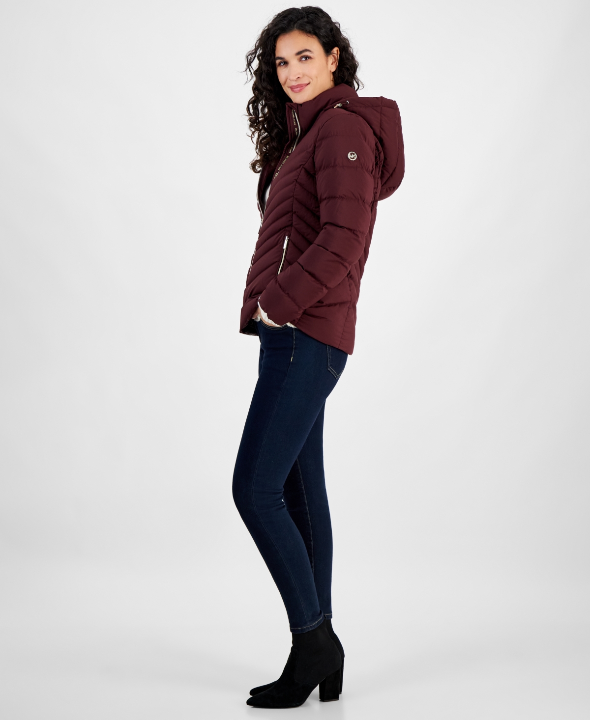 Michael Michael Kors Women's Hooded Packable Down Puffer Coat, Created for Macy's