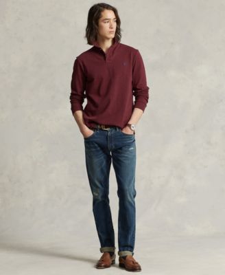 Men's Classic Fit Long Sleeve Mesh Polo