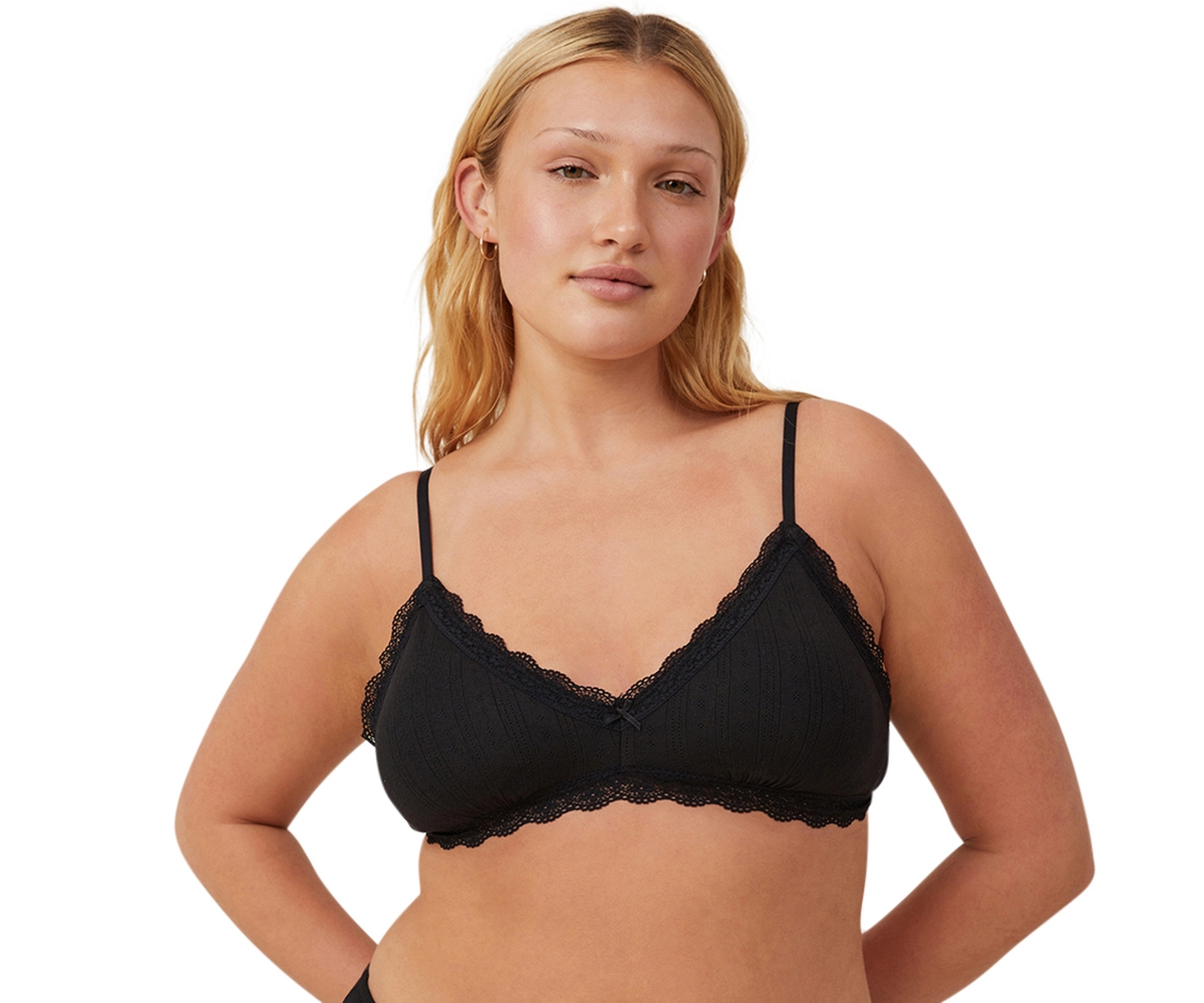 Cotton On Women's Lace Triangle Padded Bralette