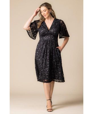 Plus Size Starry Sequin Lace Cocktail Dress