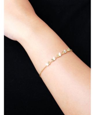Butterfly Chain Bracelet in 14K Gold, 6.5 inches adj to 7.5 inches, approx. 3 grams