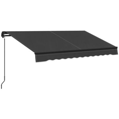 10' x 8' Patio Retractable Awning Sunshade Shelter,