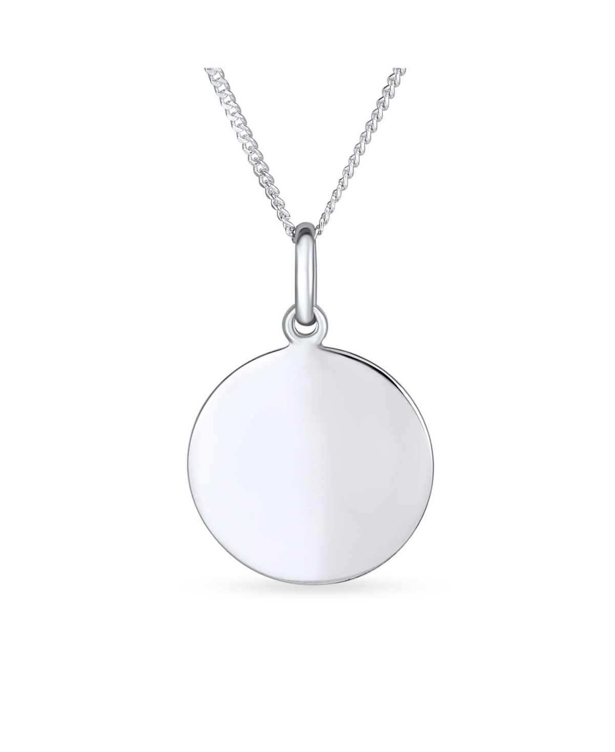 Bling Jewelry Round Disc Equestrian Inspirational Saying Quote Cz Horseshoe Pendant Necklace Western Jewelry For Women .925 Sterling Silver - Silver b
