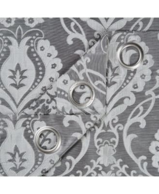 Premium Damask Pattern Luxury Beige Curtains - 96 Inch Panels with Grommets - for Living Room Windows Bedroom Kitchen Dining - Elegant Jacquard Classy Design - Room Darkening 2 Panel Set