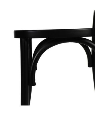 Mara Set Of 2 Solid Wood Dining Chairs With Stackable Design, Ornate Seat Back Accenting, And Elegant Finish